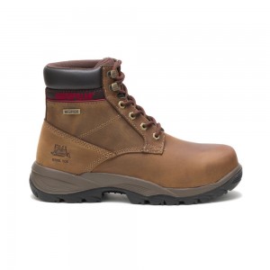 Caterpillar Dryverse 6" Waterdichte Steel Neus Werklaarzen Dames Bruin | CAT489-NL