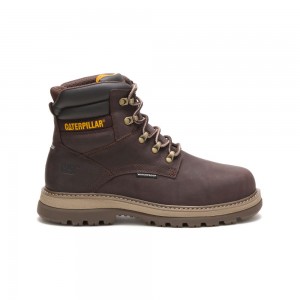 Caterpillar Fairbanks 6" Waterdichte Steel Neus Waterdichte Laarzen Heren Koffie | CAT121-NL