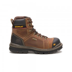 Caterpillar Hauler 6" Waterdichte Composite Neus Werklaarzen Heren Bruin | CAT209-NL