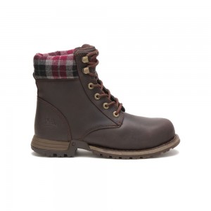 Caterpillar Kenzie Steel Neus Werklaarzen Dames Koffie | CAT490-NL